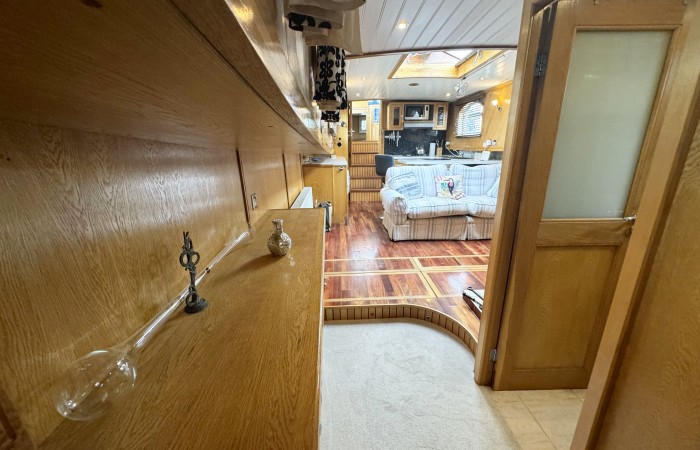 Central Craftworks Ltd, Replica Dutch Barge. Primary Cabin looking Aft